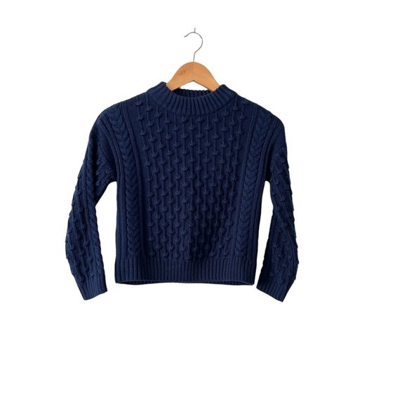 Vineyard Vines Other - Vineyard Vines Boy Size M Cable Knit Navy Blue Pullover Sweater School Uniform